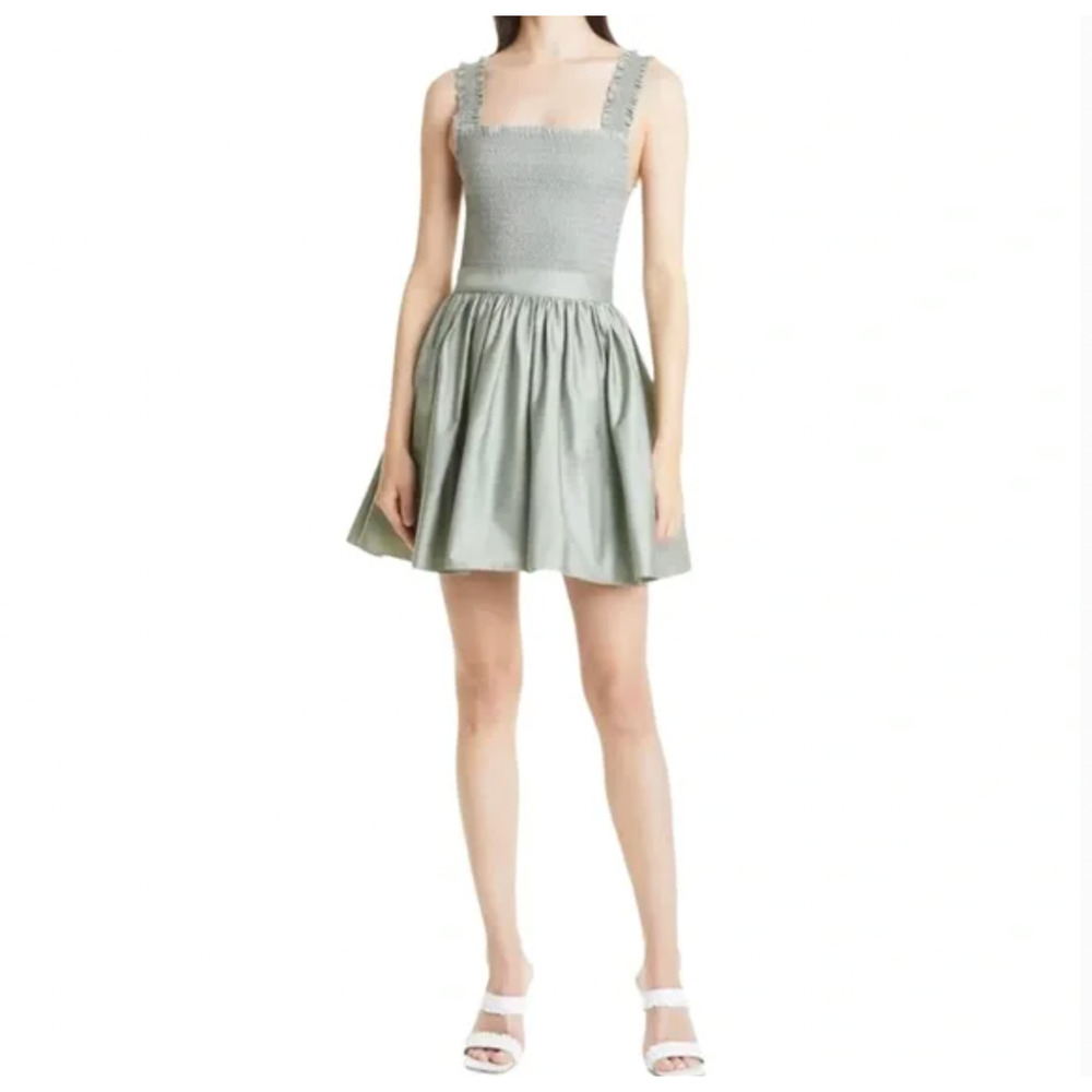 Alice + Olivia Barrett Smock Bodice Stretch Cotton‎ Party Dress Size 8